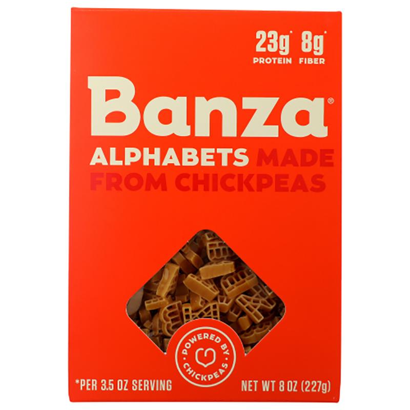 Banza Kichererbsen Pasta – Pasta Alphabet Kichererbsen, 8oz