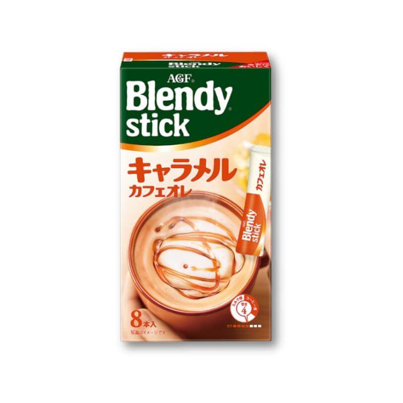 AGF Blendy Cafe Latory Stick Karamell Cafe Au Lait (Sofortkaffee) 8 Stück