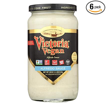 Victoria Vegan Alfredo Sauce Original 18 Oz – Packung mit 6 Stück