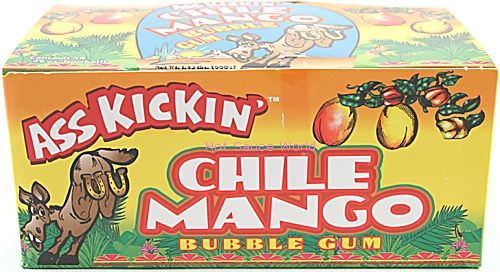 Ass Kickin Chili Mango Bubble Gum, 80ct