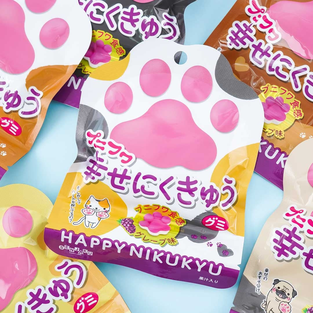 Senjaku Glücklich Nikukyu Pfote Gummy Süßigkeiten – Traube