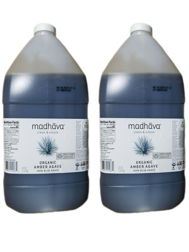Madhava Bio Agave Nektar Bernstein, 1 Gallone (Packung mit 2)