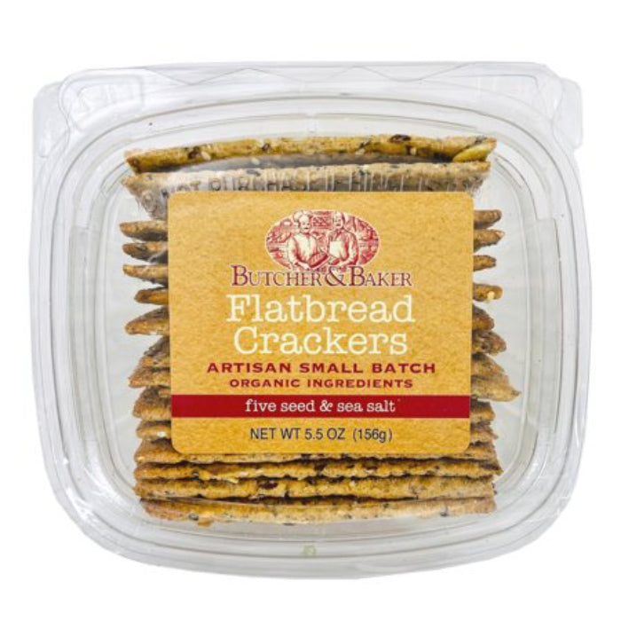 Butcher & Baker – Fladenbrot 5 Seed Meersalz, 5,5 Oz – Packung mit 12 Stück