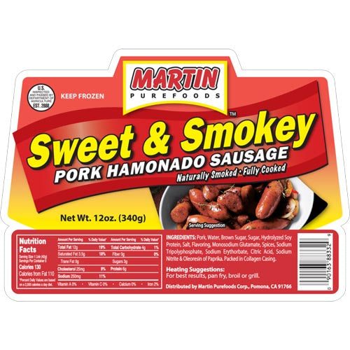 Martin Purefoods – Süß und Rauchig – Schweinefleisch Hamonado Wurst – 12 OZ