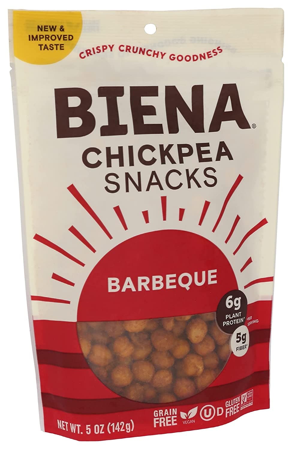 Biena Kichererbse Snacks – Barbeque: Knusprig, nahrhaft, würzig