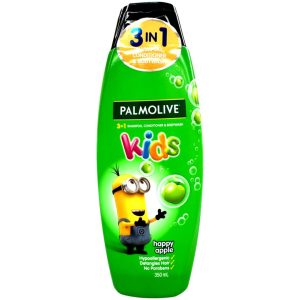 Palmolive Kinder – 3 in 1 Shampoo, Conditioner und Körperwäsche – glücklicher Apfel – 350 ml