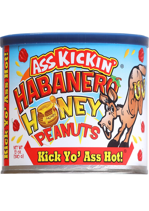Ass Kickin Habanero Honig geröstete Erdnüsse, 12oz