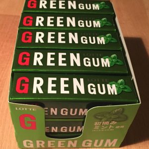 Lotte, Chewing Gum, “ Grüner Kaugummi 9 Kaugummi-Stäbchen x 15