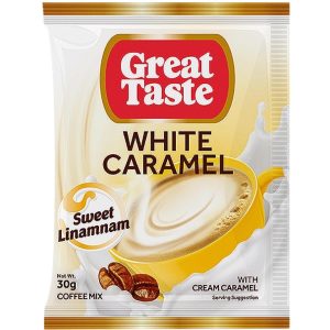 Great Taste weißer Karamell – Beutel mit 10 Packungen – – 30g
