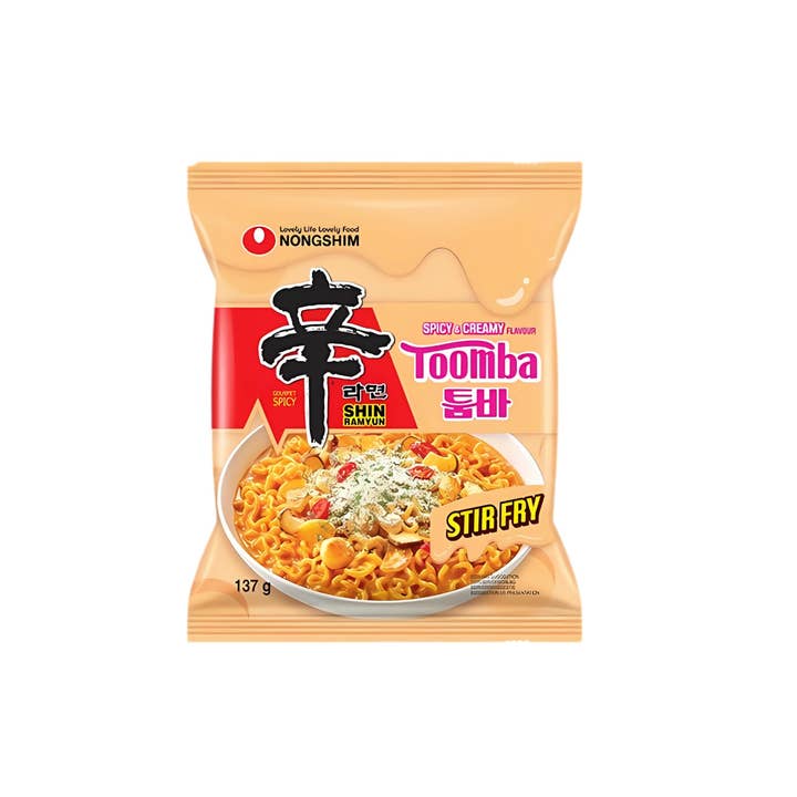 Nongshim Shin scharf & Creme Toomba Stir Fry Nudeln