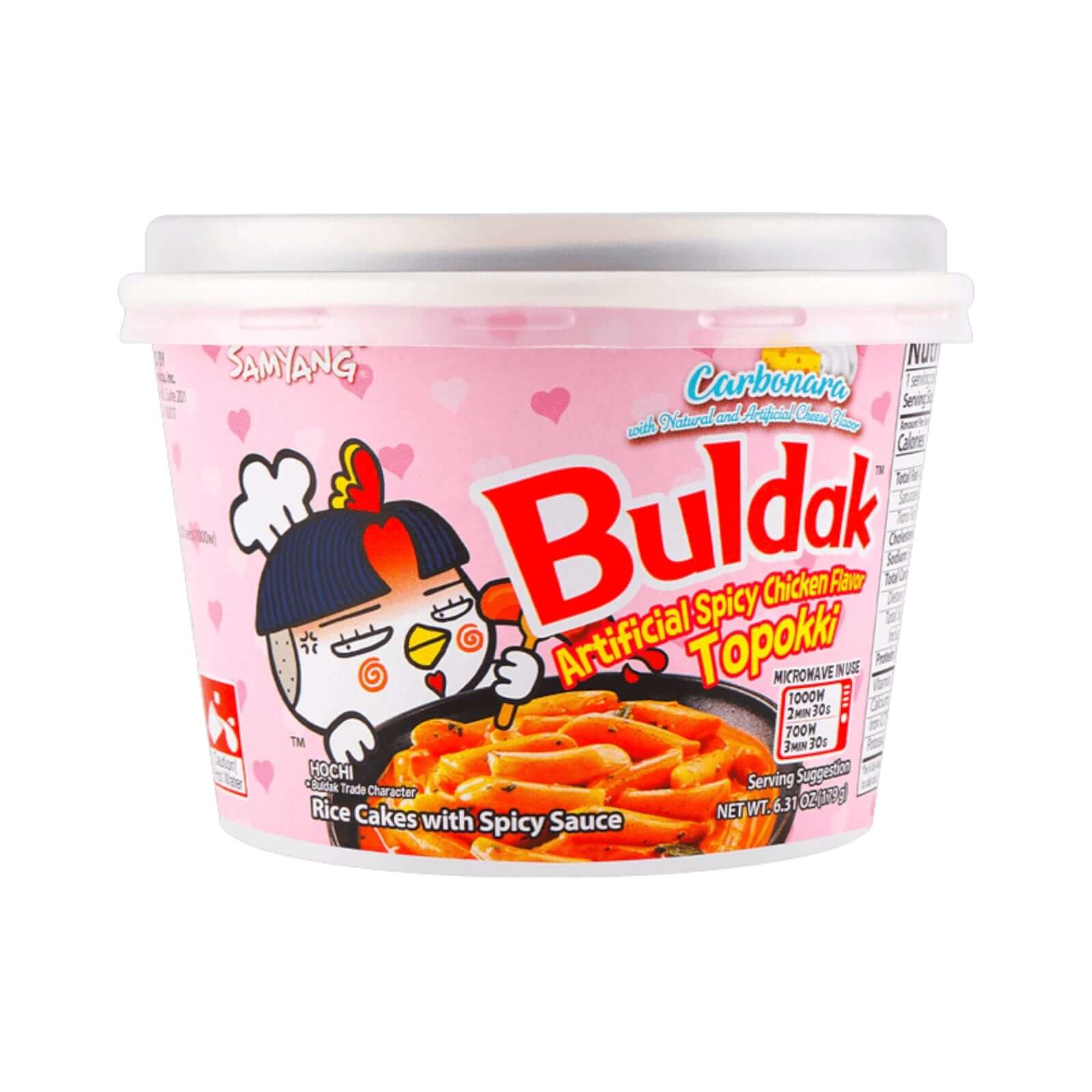 Samyang Buldak Carbonara künstliche würzige Huhn Geschmack Topokki