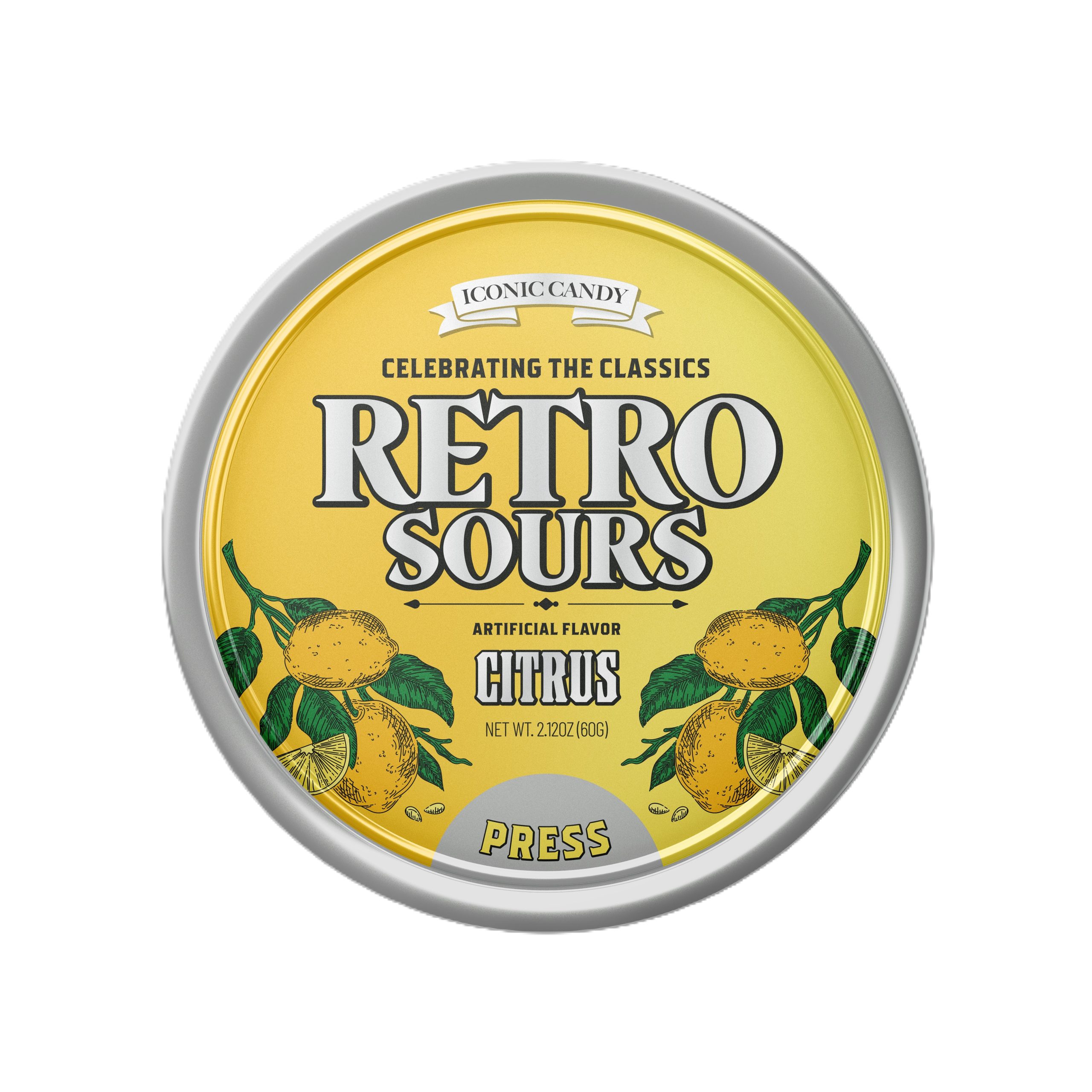 Retro saure Bonbons – Zitrusfrüchte