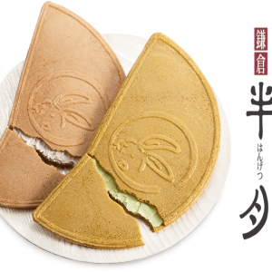 Kamakura Goro, Kamakuri Hangetsu, dünne Waffelsandwich, Azuki & Ogura, 10 Stück in 1 Schachtel