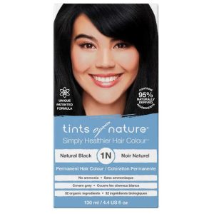 Tints of Nature natürliches schwarz 1N dauerhafte Haarfärbemittel