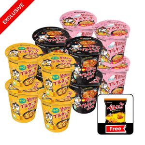 Samyang Nudeln Tasse Box (12 Tassen) + kostenlose Buldak Kartoffelchips