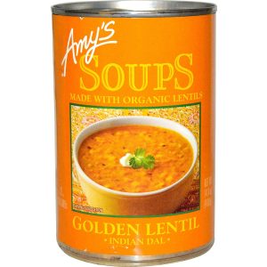 Amy's Organische Suppe Goldene Linsen, 14.4 Fl Oz – Packung mit 12