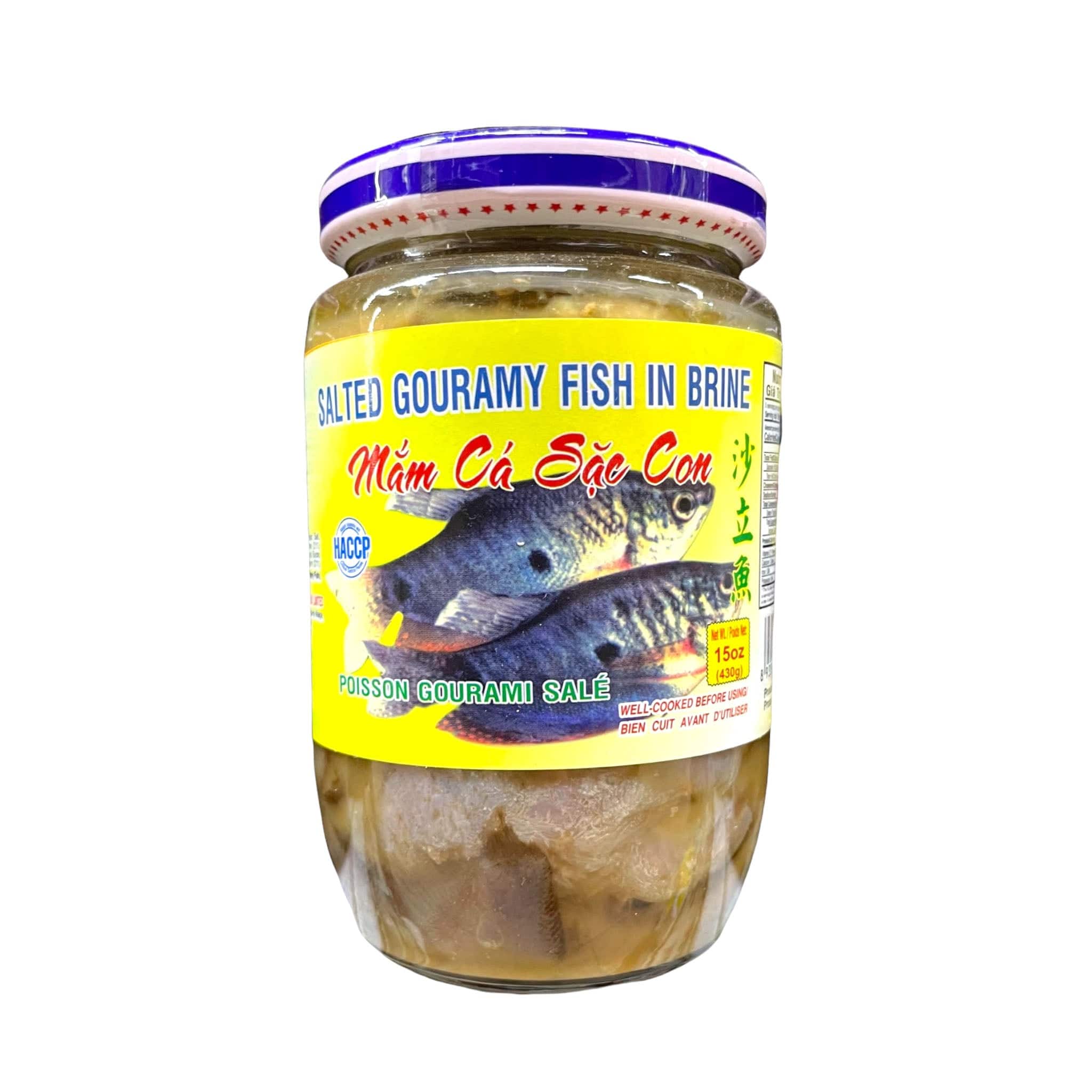Vas Essen Gesalzene Gourami Fisch in Brine