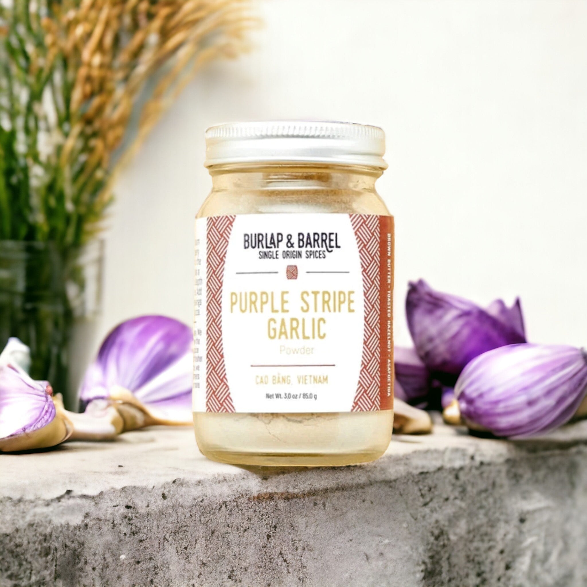 Burlap & Barrel – Lila Streifen Knoblauch