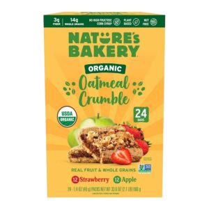 Bio Haferflocken Crumble Bars – Erdbeere & Apfel