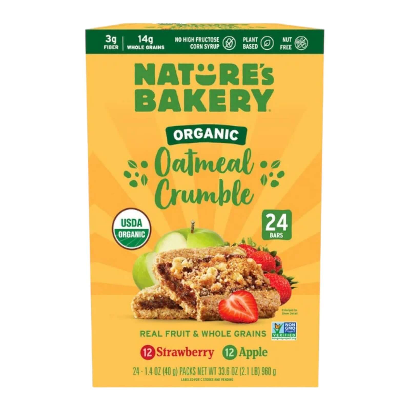 Bio Haferflocken Crumble Bars – Erdbeere & Apfel