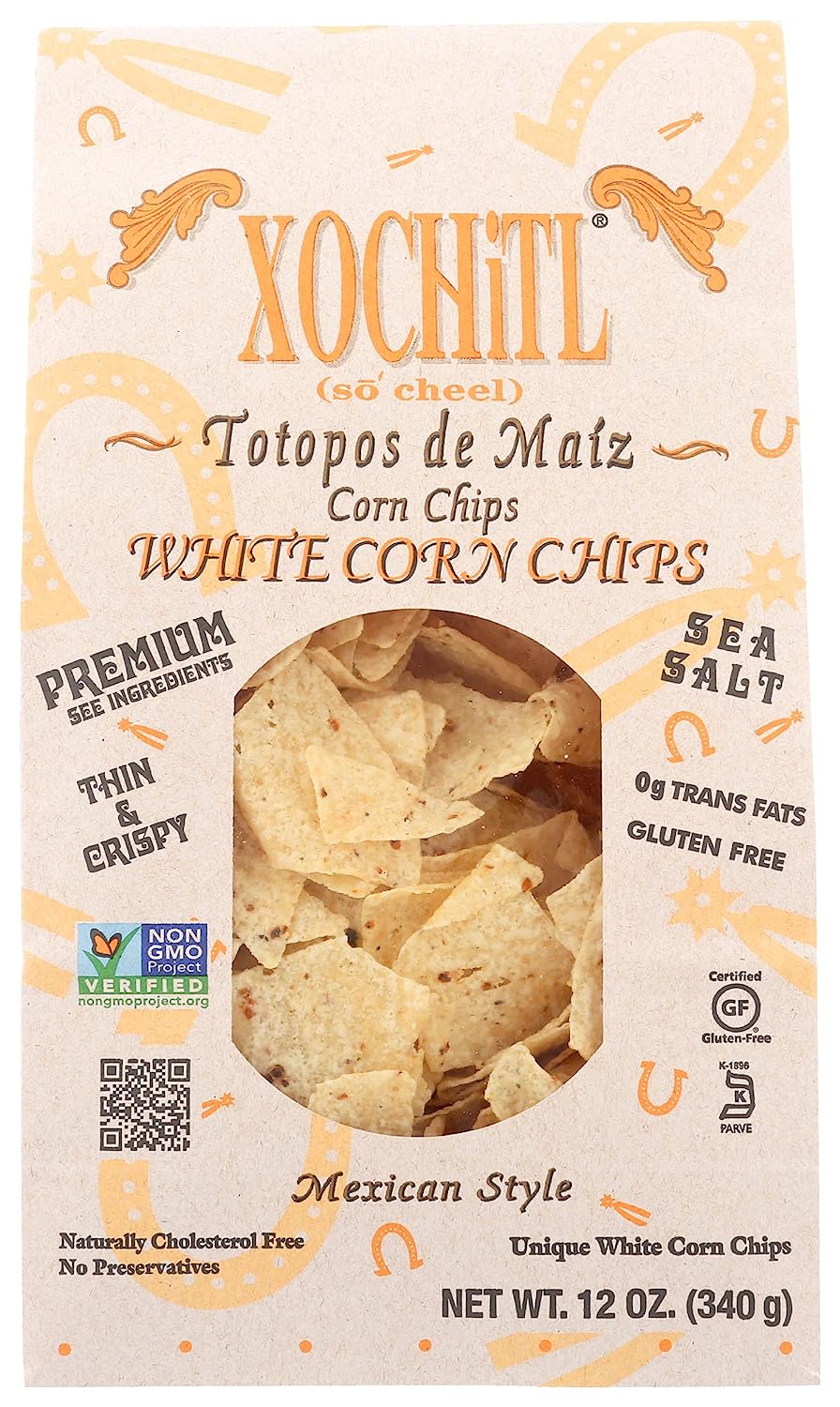 Xochitl – Chip Mais weiß gesalzen Bio, 12 Oz – Packung mit 10