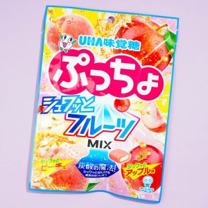 Puccho weich und kaubar Bonbon-Packung – funkelnder Pfirsich & Apfel