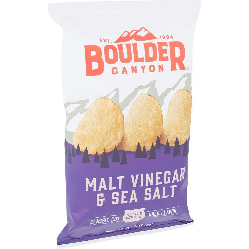 Boulder Canyon Kartoffelchips, Essig & Meersalz, 5 Oz – 12er Packung