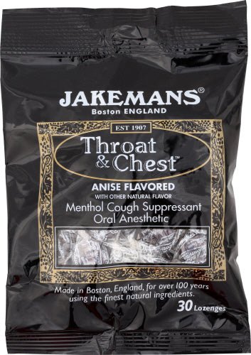 Anise Lozenges, Jakemans Hals & Brust