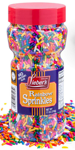 Lieber's Bunte Regenbogen-Streusel, 11oz