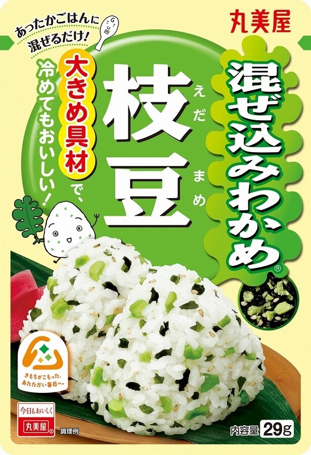 Marumiya, Mazekomi Wakame, Edamame, junge grüne Sojabohne, 29g
