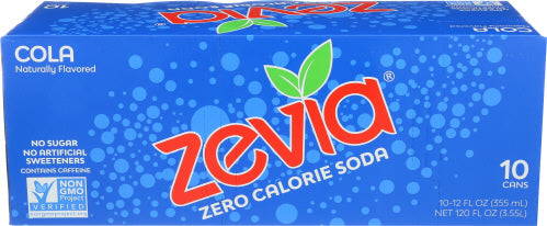 Zevia Soda Cola 10pk 120 Oz – Packung mit 2