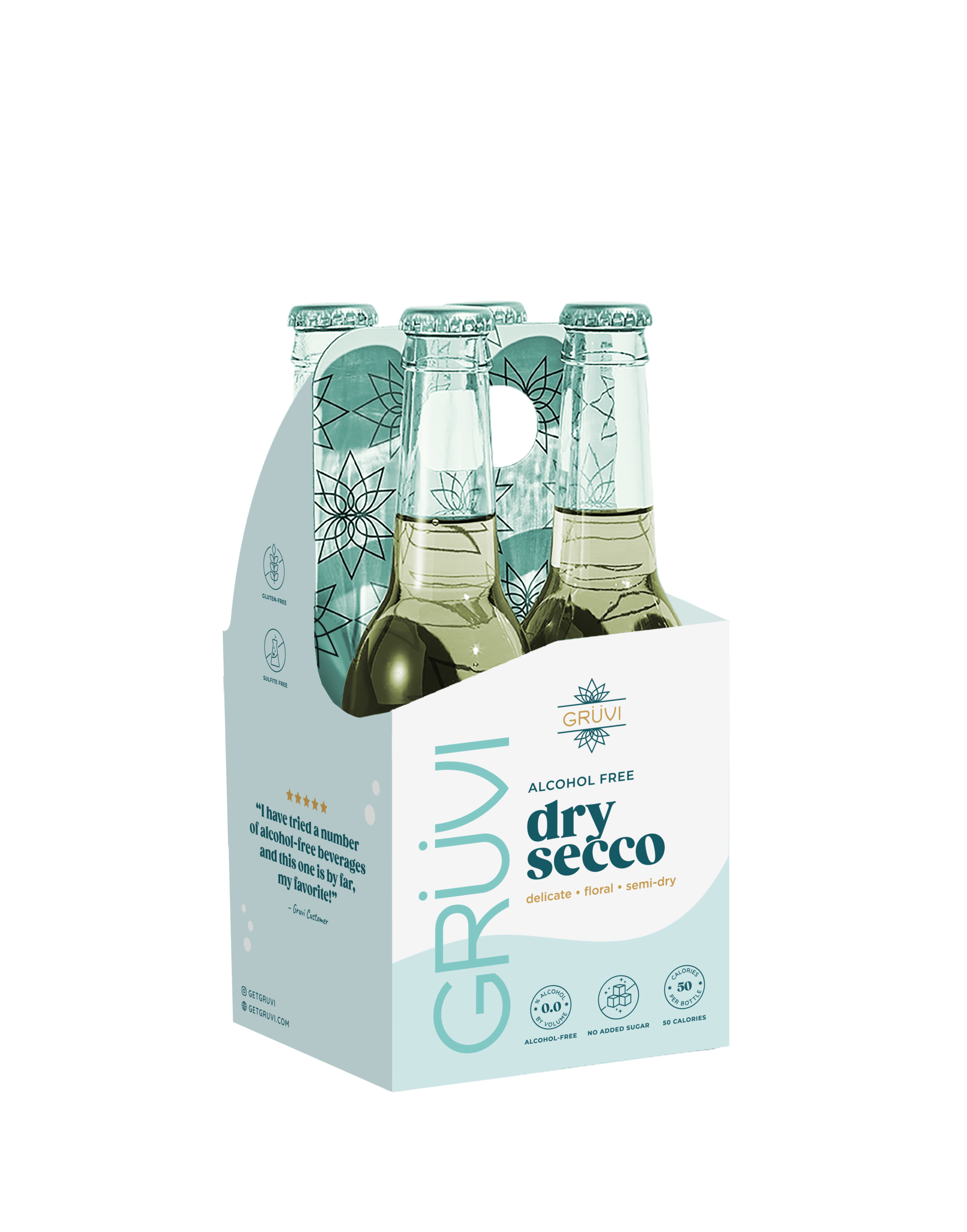 Gruvi Non-Alcoholic Dry Secco – Crisp, Schaumwein, 0,0% Alkoholgehalt