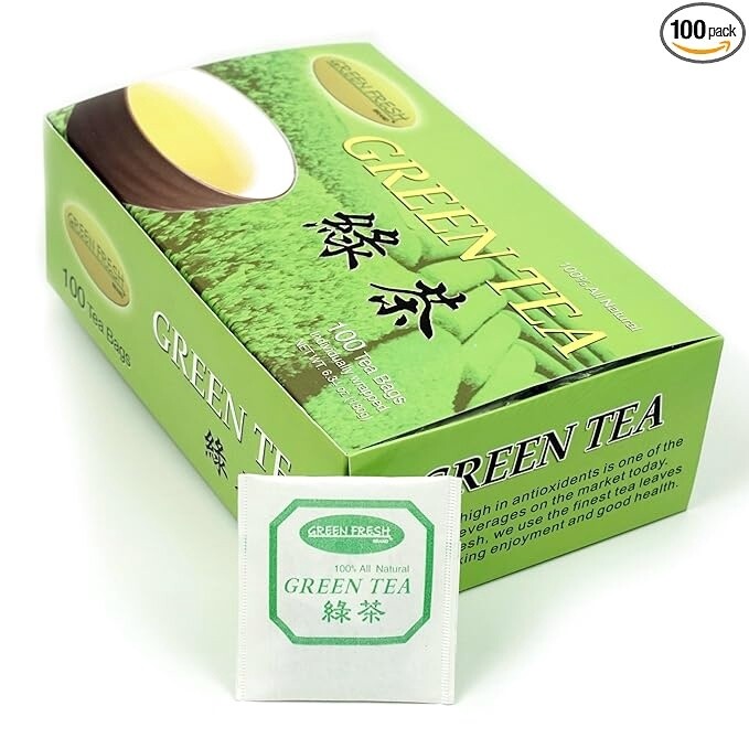 Grüner frischer grüner Tee Beutel 100Pack