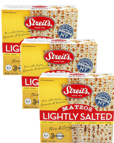 Streit's leicht gesalzene Matzos, 11 Unzen (3er Packung)