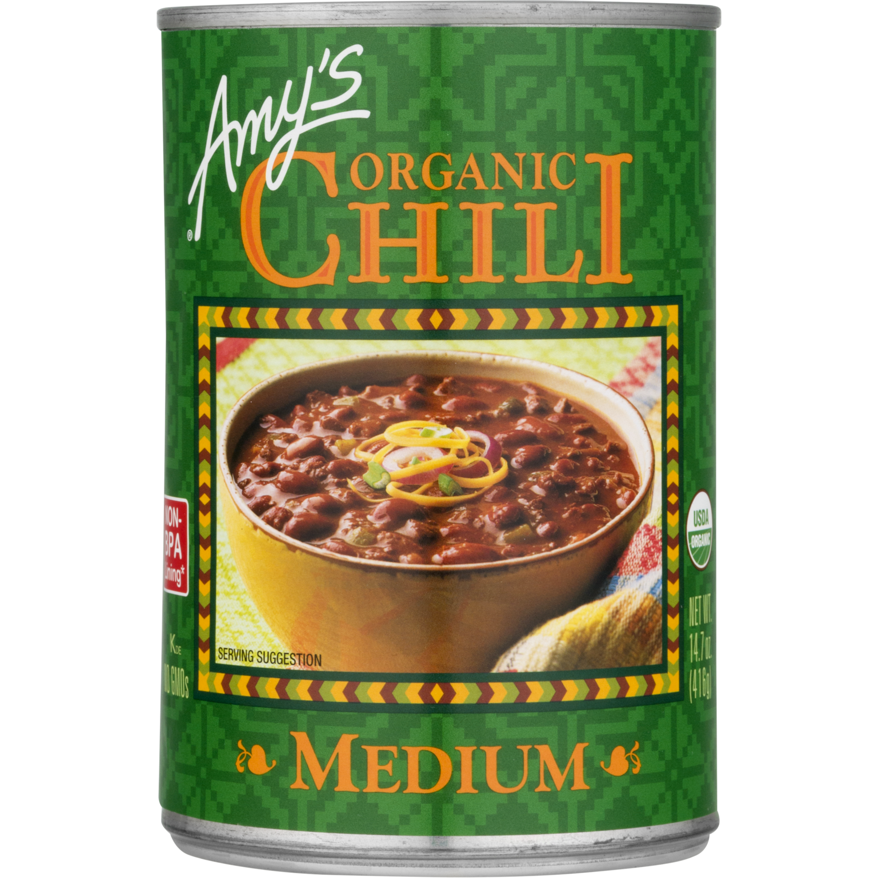 Amy's Bio Chili mittel, 14,7 Oz – Packung mit 12 Stück