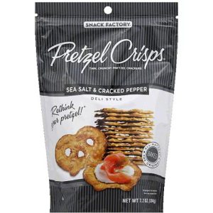 Snack Factory – Pretzel Crisp Sea Salz und Pfefferbruch, 7,2 Unzen Packung