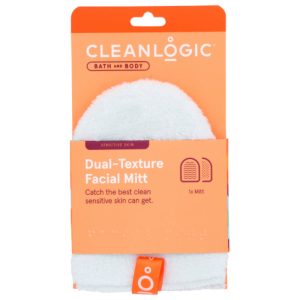 cleanlogic – dual Textur Gesichtshandschuh, je 1 (Packung mit 6)