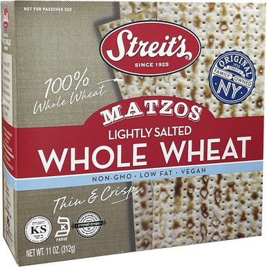 Streit's Vollkorn leicht gesalzen Matzos, 11 Unzen