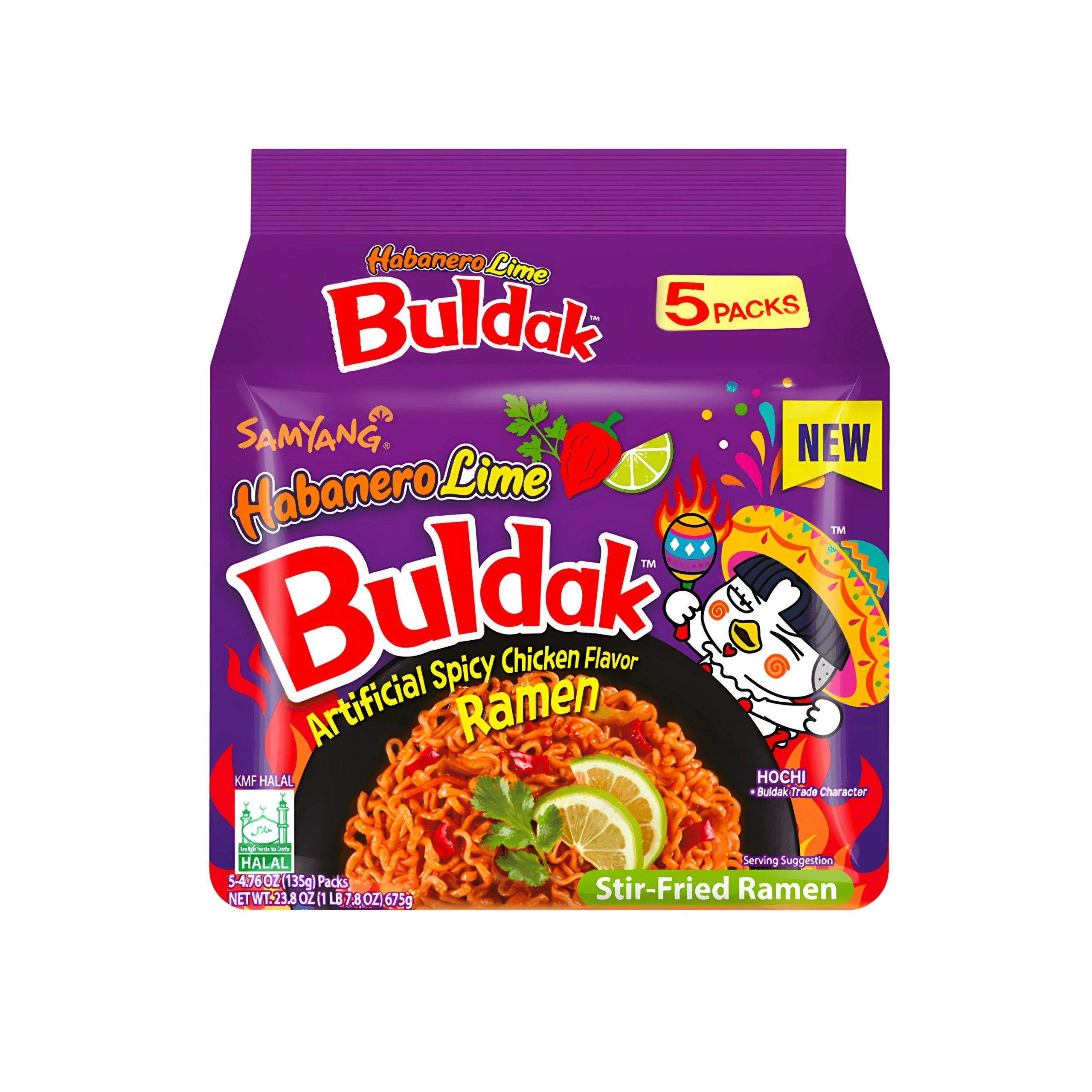 Samyang Buldak Habanero Limette (5 Packungen) (Korea)