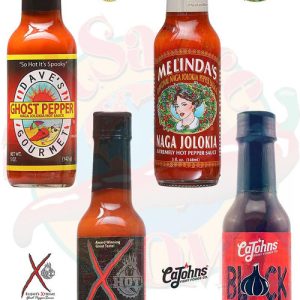 Best of Naga Jolokia (Ghost) Pfeffer scharfe Saucen Geschenk-Set, 4 / . – 5oz