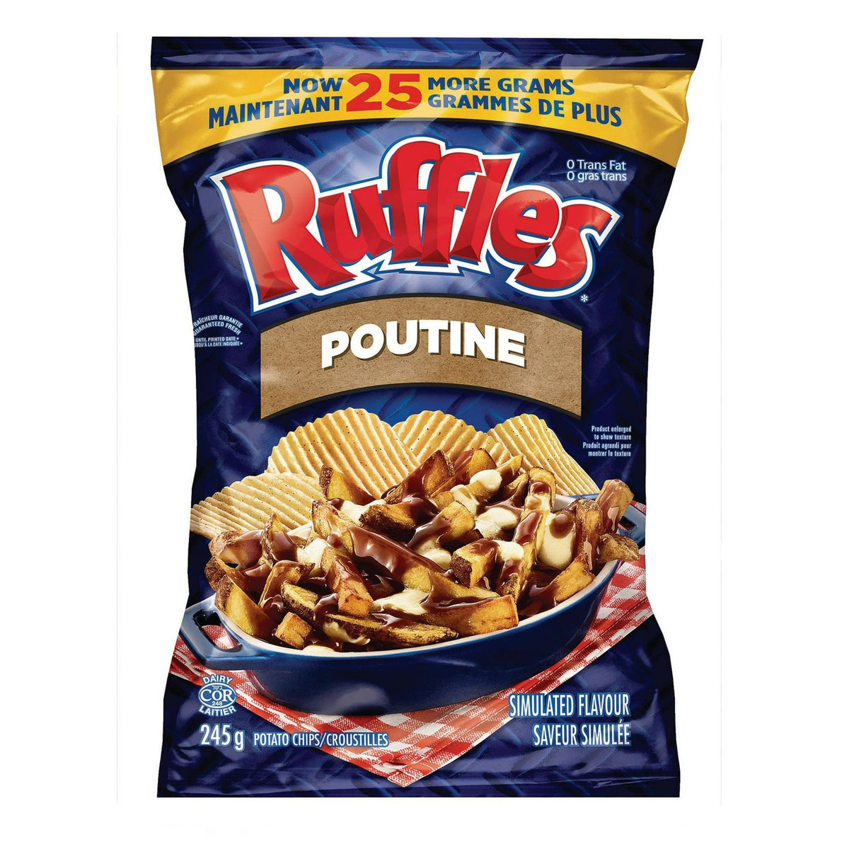 Ruffles Poutine Kartoffelchips 245g KANADA (Fall von 12)