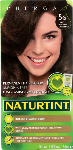 Naturtint Haarfarbe 5G Kastanie Licht Golden 5.75 FO – Packung mit 1