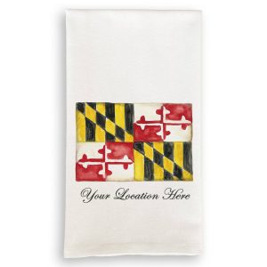 Französisch Graffiti – Maryland Flagge Baltimore, md Geschirrtuch