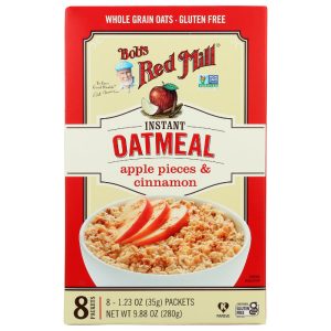 Bob's Red Mill Haferflocken, Instant, Apfel Zimt, 9.87 OZ – Packung mit 4