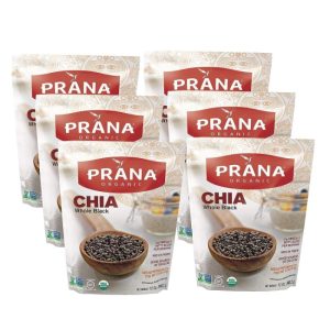 Prana Chia schwarz ganze Bio 12 Unzen – Packung mit 6