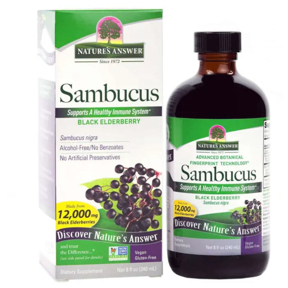 Nature's Answer Sambucus Schwarz Elderberry Vitamin – 8 Unzen