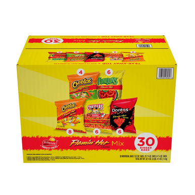 Frito-Lay Flamin' Hot Sortiment Packung Snacks, 30 Stück