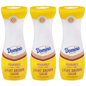 Domino gießbar hellbraun Zucker Flip Top Kanister, 10 oz. (Packung mit 3)