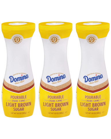 Domino gießbar hellbraun Zucker Flip Top Kanister, 10 oz. (Packung mit 3)