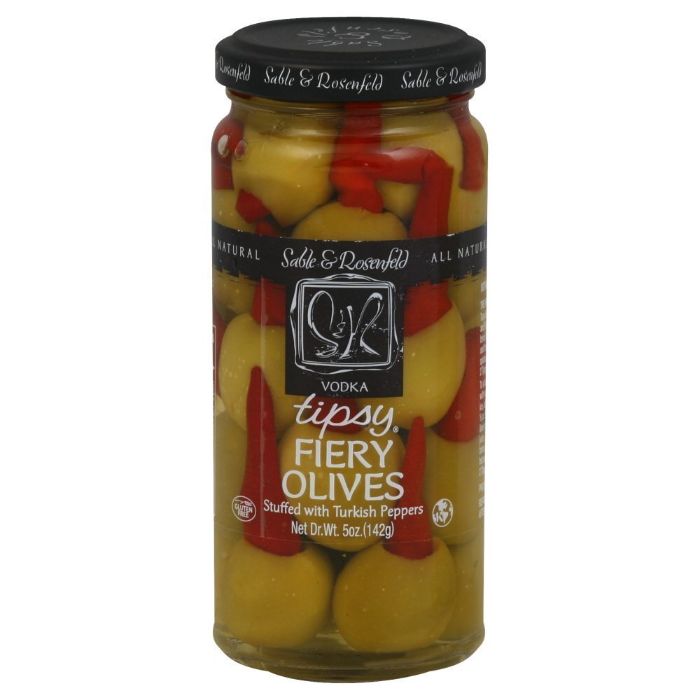 Sable & Rosenfeld – Tipsy Olives Fiery, 5 Oz – Packung mit 6 Stück